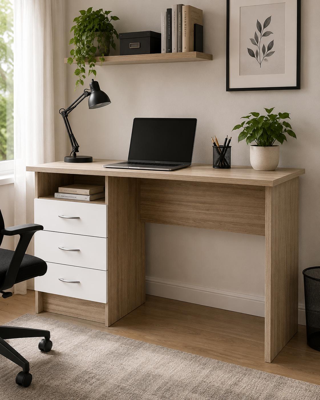 Function radni sto 120x48x73cm natur/beli Function radni sto 120x48x73cm natur/beli